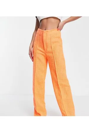 Missguided Pantaloni dritti in bouclé fluo