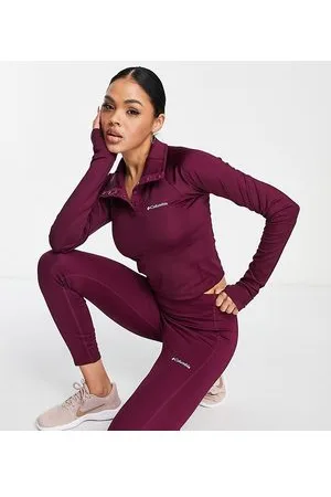 Columbia Training CSC Sculpt - Maglia corta a maniche lunghe bordeaux - In esclusiva su ASOS