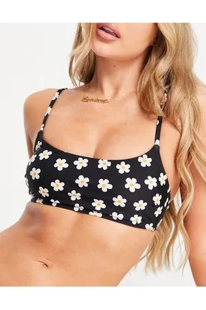 New Look Bikini taglio corto a fiorellini con scollo rotondo