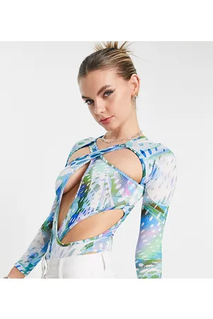 AsYou Body incrociato con cut-out e stampa