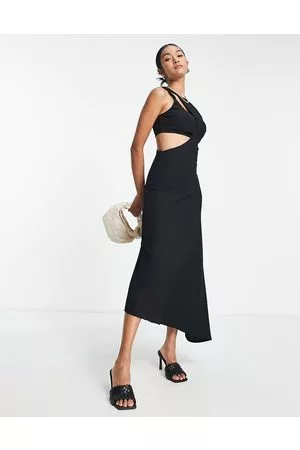 Topshop Vestito midi premium con brassière con cut-out