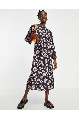 River Island Vestito midi con cut-out a fiori
