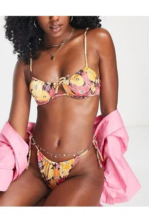 Pimkie Top bikini con ferretto a fiori rétro in coordinato