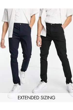 ASOS Confezione da 2 chino skinny color nero e blu navy - Risparmia