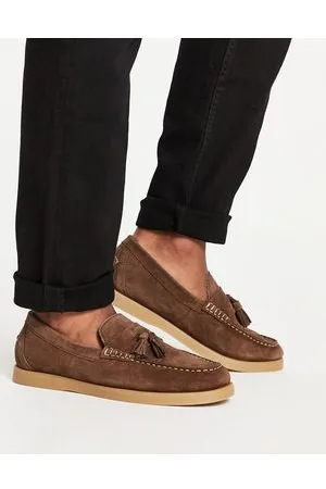 ASOS Scarpe da barca marroni scamosciate con suola a contrasto