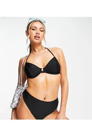 AsYou Mix and Match - Slip bikini a vita alta sgambati neri