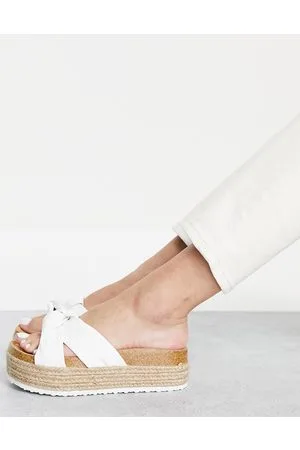 ASOS Teegan - Sandali flatform con nodo bianchi