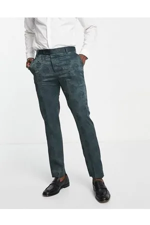 Bolongaro Pantaloni da abito skinny in jacquard kaki