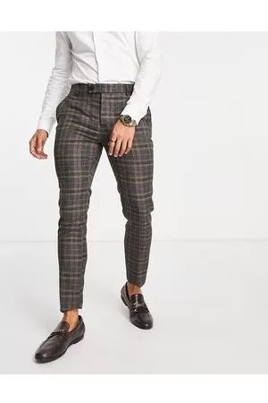 Bolongaro Pantaloni da abito skinny grigio a quadri