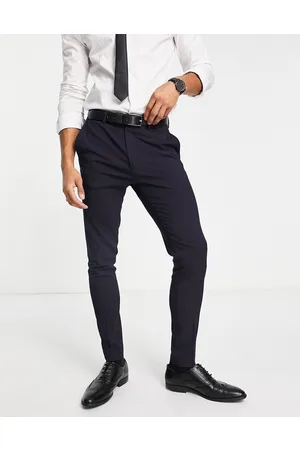 ASOS Mix and Match - Pantaloni da abito super skinny blu navy