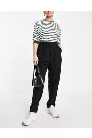ASOS Pantaloni mom neri morbidi ed extra larghi