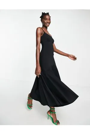 Topshop Vestito lungo con spalline sottili e gonna a sirena