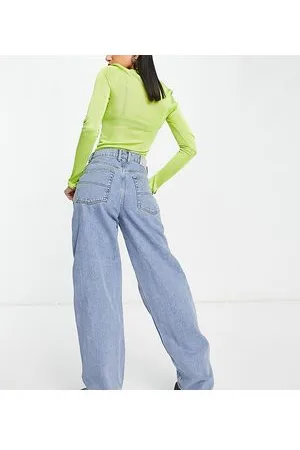 COLLUSION X014 - Dad jeans extra larghi azzurri con strappi sulle ginocchia