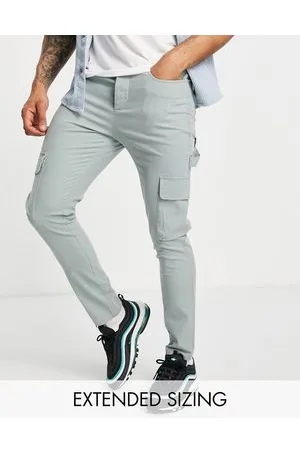 ASOS Pantaloni cargo skinny kaki slavato