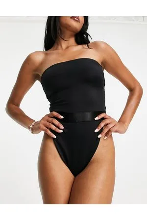 AsYou Costume da bagno a fascia con elastico in vita