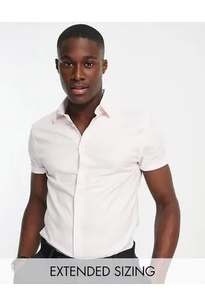 ASOS Camicia elegante skinny con motivo a spina di pesce