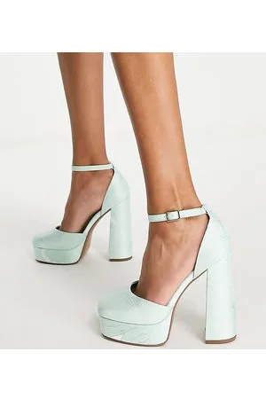 ASOS Priority - Scarpe a pianta larga con tacco alto e plateau in jacquard