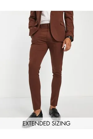 ASOS Pantaloni da abito super skinny marroni