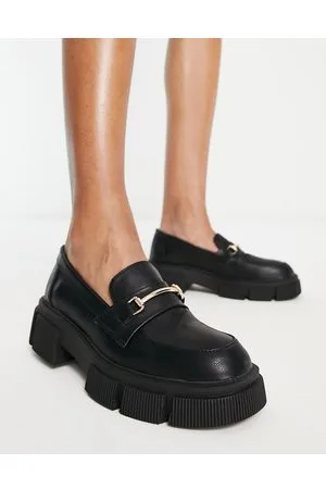 Schuh Lyle - Mocassini neri con suola spessa e finiture