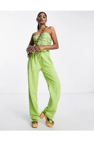 Envii Crop top arricciato sul davanti con spalline sottili in coordinato