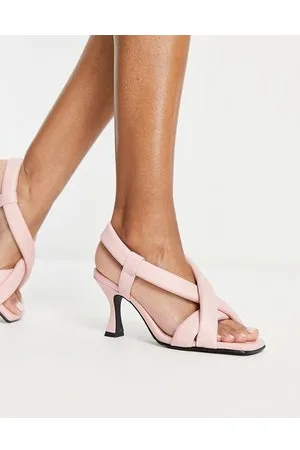 SELECTED Femme - Sandali con tacco alto in pelle imbottita