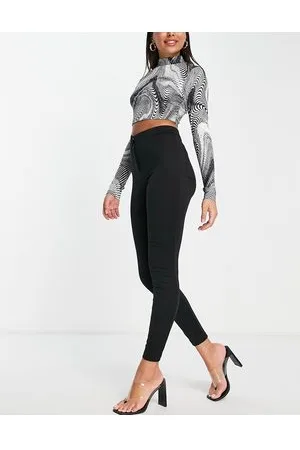 ASOS Leggings elasticizzati neri in tessuto ponte