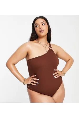 River Island Costume da bagno testurizzato monospalla