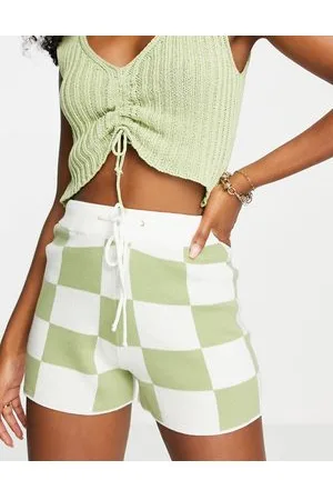 Gianni Feraud Pantaloncini in maglia verde a scacchi in coordinato