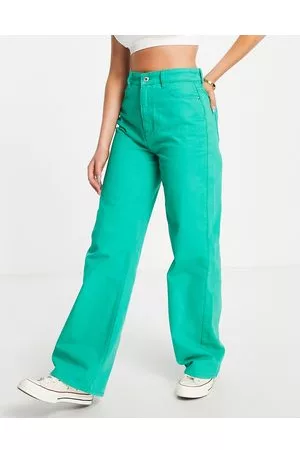 New Look Dad jeans verdi a fondo ampio