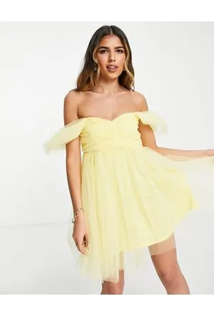 Lace & Beads Vestito corto in tulle stile babydoll, colore