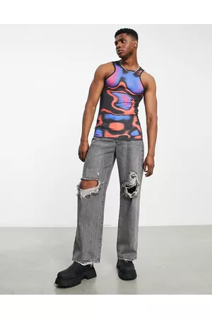 ASOS Canotta attillata con stampa effetto calore corporeo