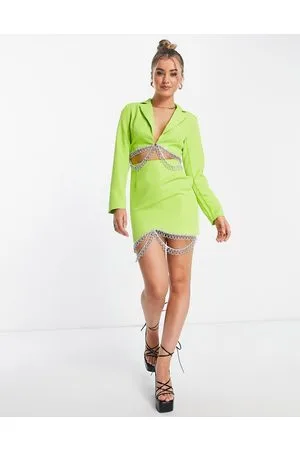 Band of Stars Vestito blazer premium lime decorato