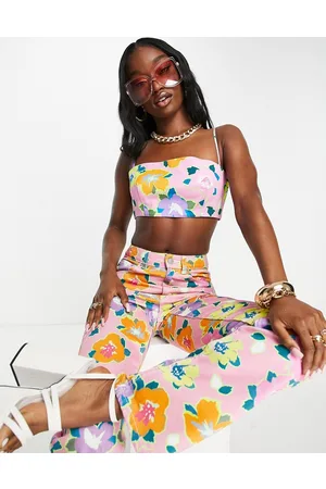 Gbemi Sulola - Crop top con stampa a fiori in coordinato