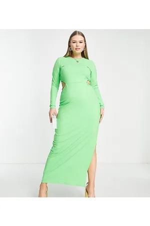 Simmi London SIMMI Plus - Clothing - Vestito lungo a maniche lunghe con cut-out in vita