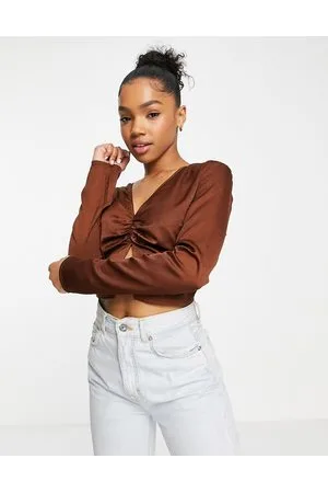 Lola May Crop top con allacciatura sul retro