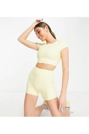 South Beach Leggings corti limone a coste