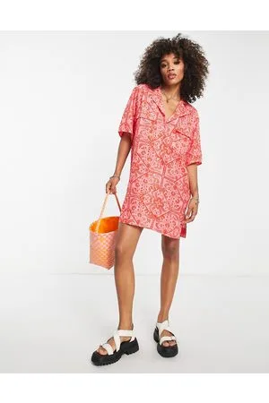 ASOS Vestito camicia stile bowling con vivace stampa effetto bandana