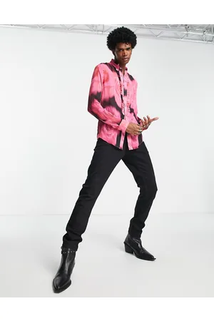 ASOS Camicia trasparente con stampa a fiori stile macchie e volant sul davanti