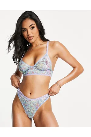 ASOS Annie - Perizoma in pizzo color pastello sfumato con bordi a festoncino