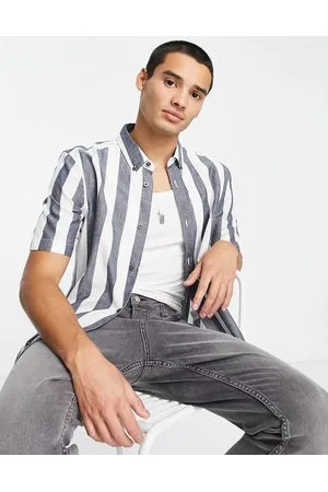 French Connection Camicia a maniche corte a righe medie