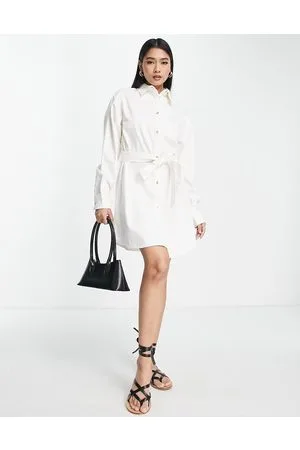 ASOS Vestito camicia in denim con cintura