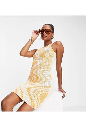 River Island Vestito corto aderente con stampa a onde