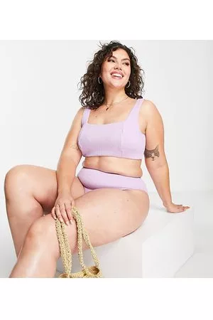 Simply Be Bikini lilla stropicciato