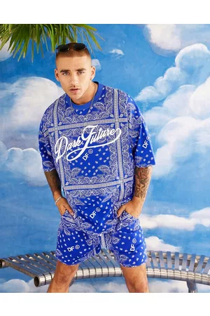 ASOS ASOS Dark Future - T-shirt oversize con stampa stile bandana in coordinato