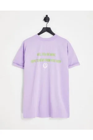 Night Addict T-shirt lilla con stampa del logo