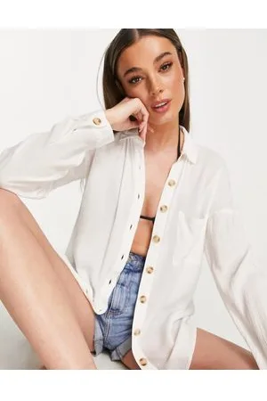Influence Camicia da mare in mussola bianca