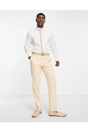 Harry Brown Wedding - Pantaloni da abito slim in tweed giallo chiaro