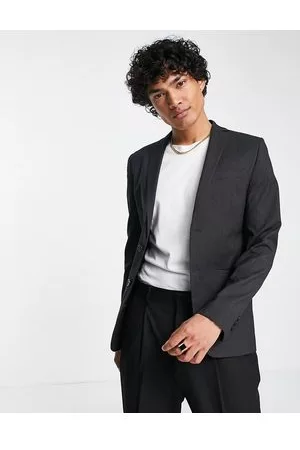 Bolongaro Giacca da abito super skinny in tinta unita antracite