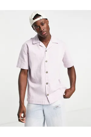 SELECTED Camicia ampia in denim lilla