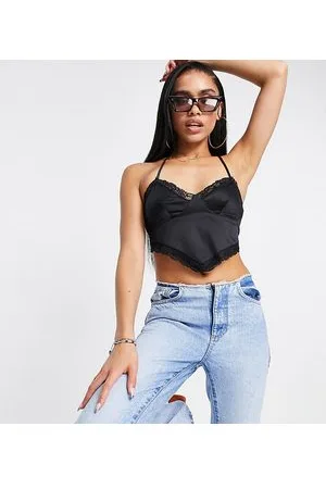 AsYou Top sottoveste a punta con finiture in pizzo
